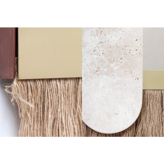 Contemporary Souk Ecru Shell Mirror by Dooq details For Sale - Image 3 of 5