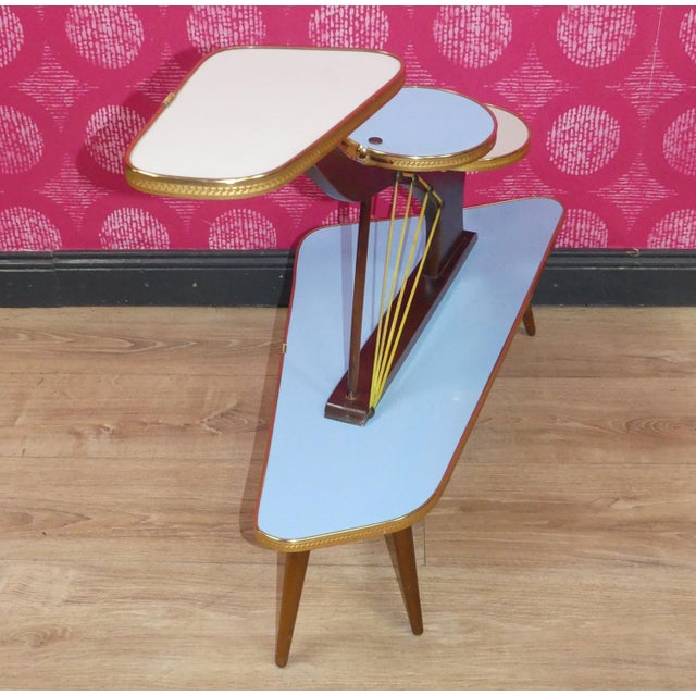 Flower Bench in Pastel Light Blue, 1950s For Sale - Image 5 of 11