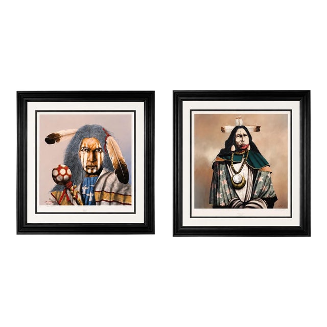 Jd Challenger’s Medicine Rattler and Wisdom of the Shaman Prints - Set of 2 For Sale