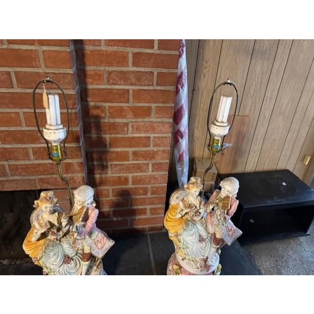 1950s Lamps French Provincial Set of Two For Sale - Image 14 of 14