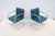 Ludwig Mies Van Der Rohe Brno Tubular Chairs in Blue Leather by Gordon - A Pair For Sale - Image 9 of 18
