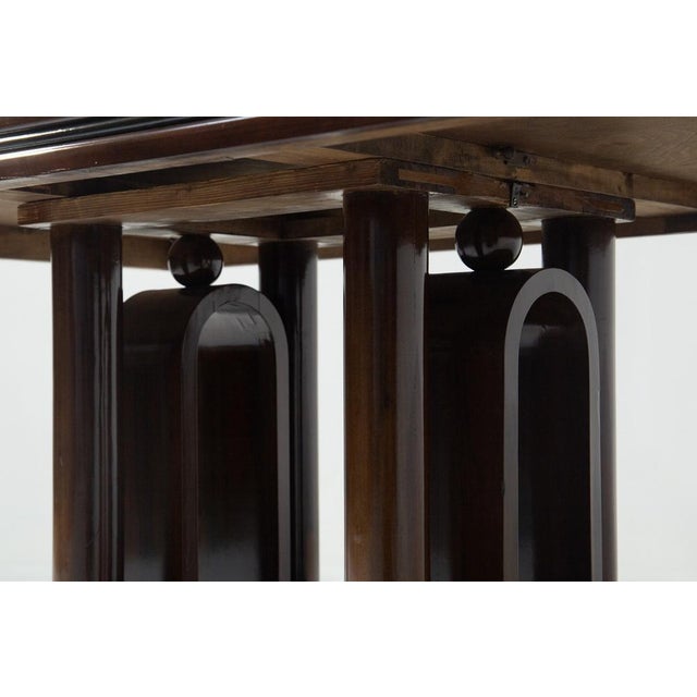 Brown Art Deco Italian Table from Gaetano and Osvaldo Borsani, 1940s For Sale - Image 8 of 18