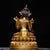 Late 20th Century Vintage Gilt Bronze Green Tara Statue Buddhist Deity Sculpture 8.3" For Sale - Image 5 of 9