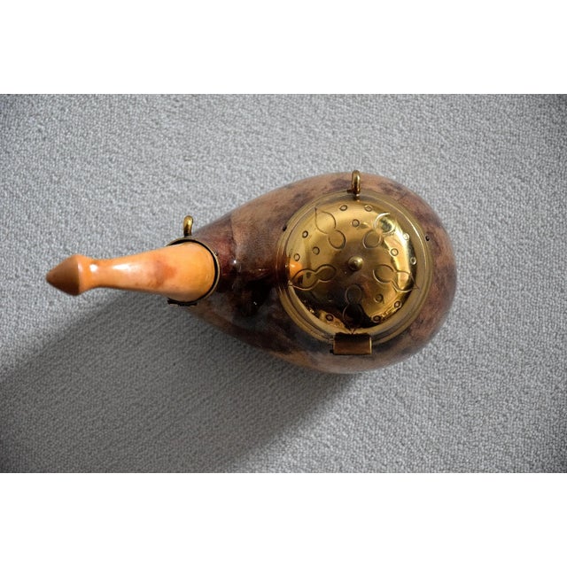 Aldo Tura Goat Skin & Brass Tobacco Container by Aldo Tura, 1940s For Sale - Image 4 of 10