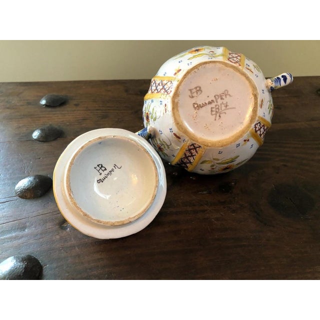 Antique Coffee Set from Henriot Quimper Faience, 1890s-1910s, Set of 24 For Sale - Image 8 of 18