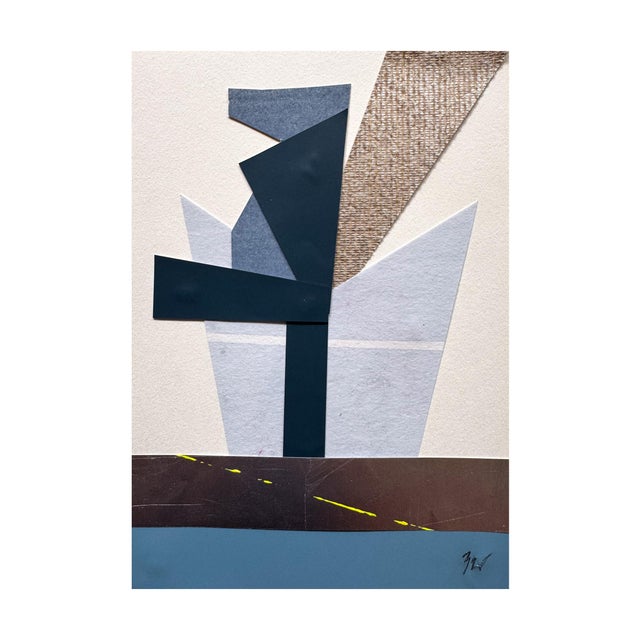 "Rhythm Without Reason" is an original mixed media collage on paper by Zac Woodiel. This is one of six pieces in the...
