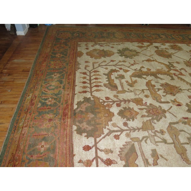 Zabihi Collection Antique Oversize Square Oushak Rug - 18'3" x 18'4" For Sale - Image 4 of 10