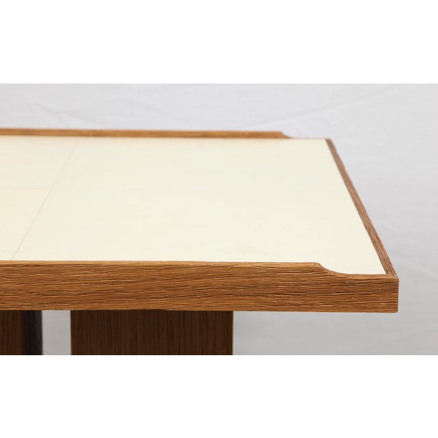 Bespoke Cerused Oak and Parchment Table in the Dupre Lafon Manner For Sale In New York - Image 6 of 10