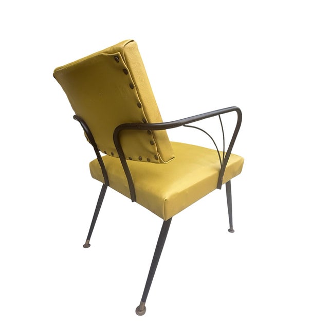 Pair of Vintage Viko Mid-Century Modern Mustard Yellow Armchairs, Circa 1975 For Sale - Image 4 of 13