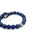 Late 20th Century David Yurman Lapis Lazuli Carved Beads Bracelet 8.5" 8 mm Silver Estate For Sale - Image 5 of 5