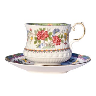 Mid 20th Century Queen's Rosina "Flower of Amaran" Teacup & Saucer Set For Sale