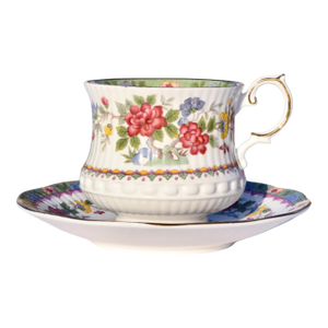 Mid 20th Century Queen's Rosina "Flower of Amaran" Teacup & Saucer Set