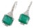 Natural zambian Emerald diamond earring in 18k gold For Sale