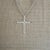 Natural Diamond Cross Pendant with Chain 17" 14k W Gold 0.25 CT Certified For Sale - Image 12 of 14