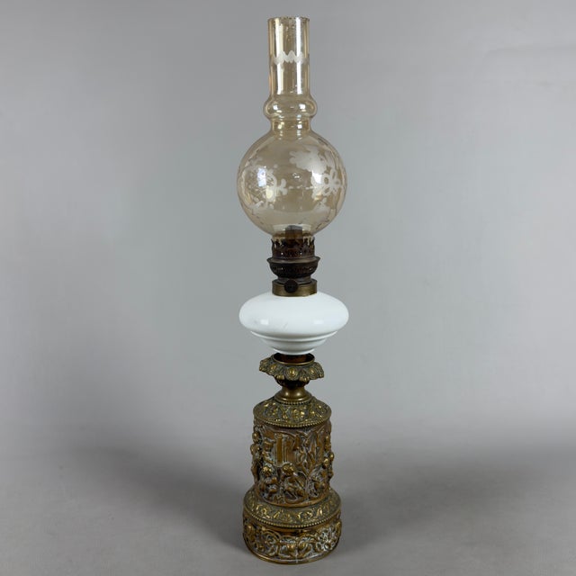 Vintage French Petroleum Lamp, 1940s For Sale - Image 4 of 13