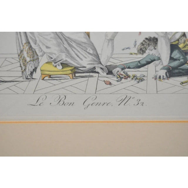 "New Year's Gifts" Hand Colored French Engraving For Sale - Image 4 of 7