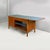 Italian mid-century modern worktable in wood and blue formica, 1950s Worktable with rectangular light blue formica top and...