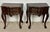 Elegant pair of Louis XV style nightstands featuring graceful bombe silhouettes, serpentine fronts, and finely carved...
