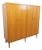 Vintage Tan Oak Wardrobe, 1960s For Sale