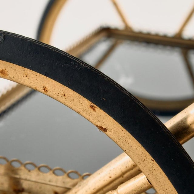 French Brass-Framed Trolley from Maison Jansen, 1960s For Sale - Image 9 of 12