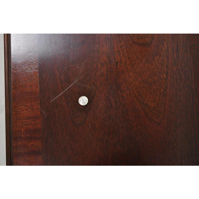 Brown Mid 20th Century Chinese Chippendale Georgian Mahogany Ball & Claw Console Sofa Hall Table Attributed to Lane For Sale - Image 8 of 10