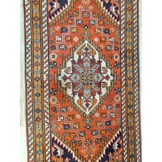 Traditional Vintage Handwoven Persian Runner For Sale - Image 3 of 5