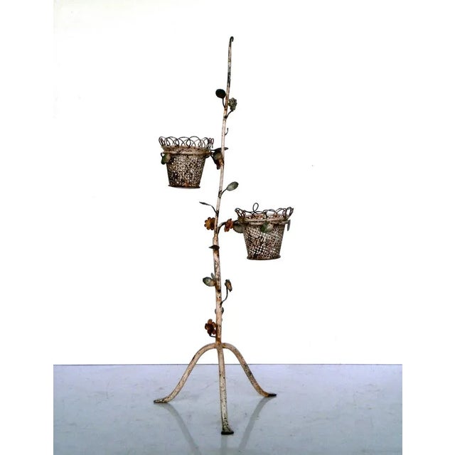 Art Deco Iron Vase Stand, 1950s, in Very Good conditions. Designed 1950 to 1959