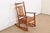 Early 21st Century Stickley Harvey Ellis Collection Mission Arts & Crafts Inlaid Oak and Leather Rocking Chair For Sale - Image 5 of 12