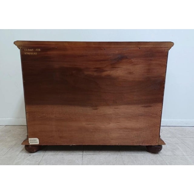 French Country 1990s Ethan Allen Legacy French Country Bombay Server Console Dresser Paint Decorated For Sale - Image 3 of 12