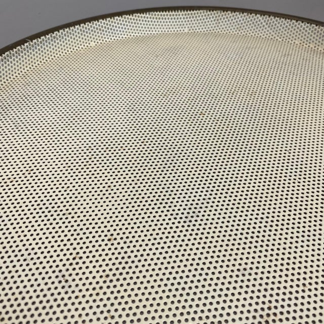 Large Vintage Metal Brass Tray in the style of Mathieu Matégot, 1950s For Sale - Image 12 of 18