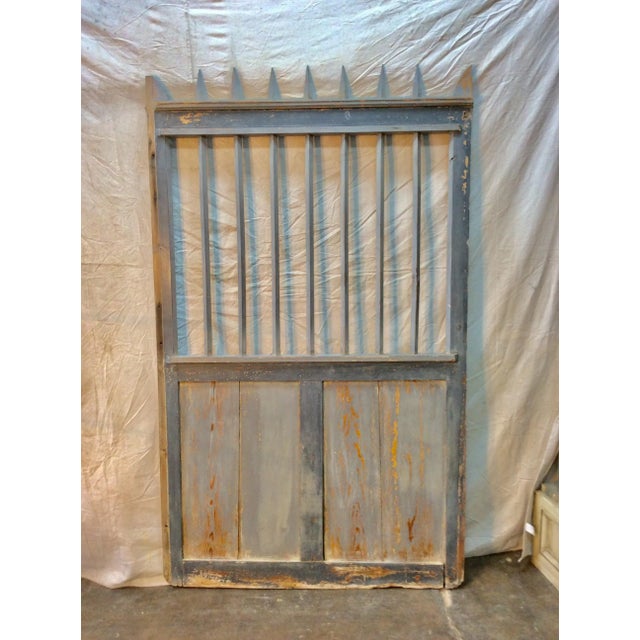 Early 20th Century French Wood Painted Garden Gate For Sale - Image 10 of 13