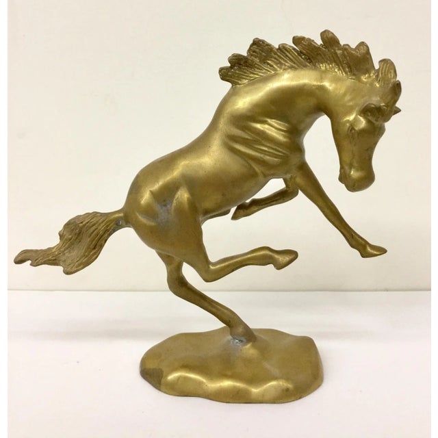 Solid Brass Wild Horse Sculpture For Sale - Image 11 of 11