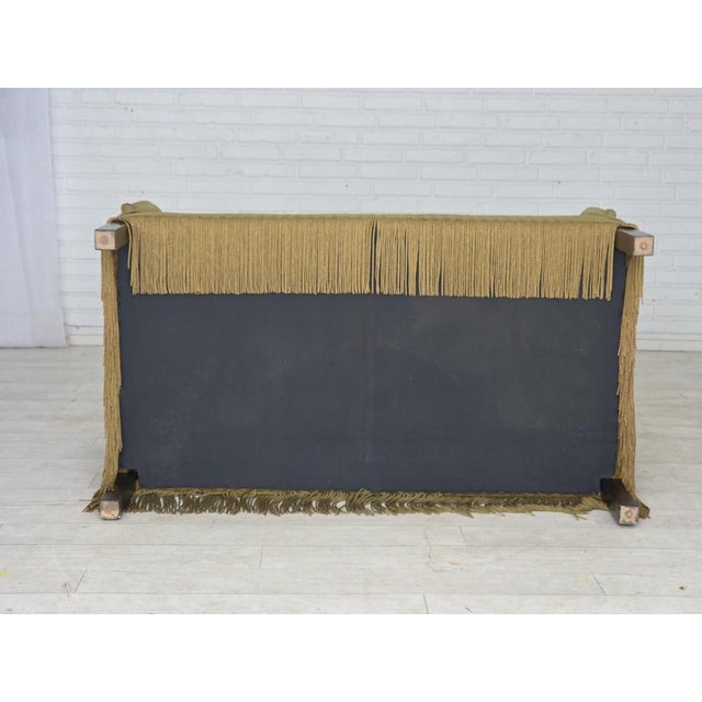 Mid-Century Modern Danish 2-Seater Sofa in Green Velour, 1970s For Sale - Image 3 of 18