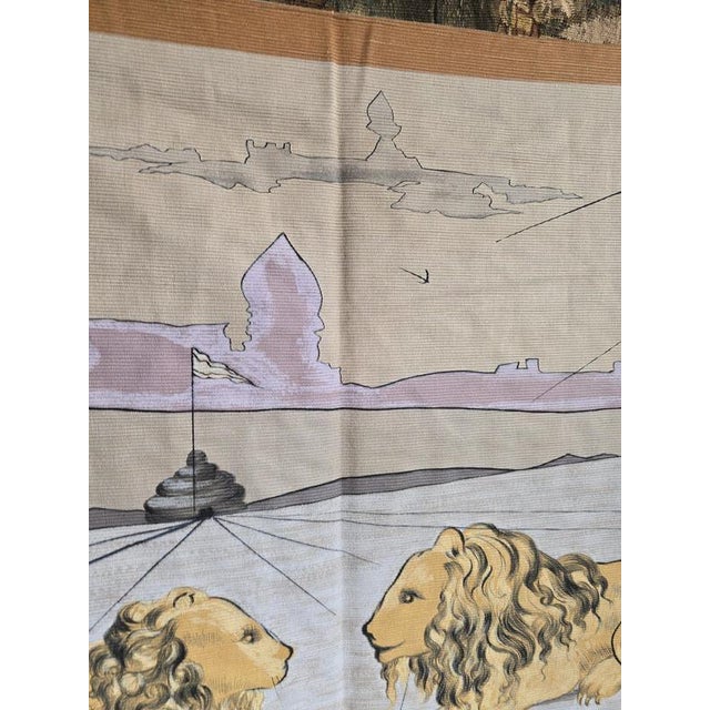 Salvador Dalí, Surrealist Textile Panel with Lions, 1970, Wool For Sale - Image 12 of 13