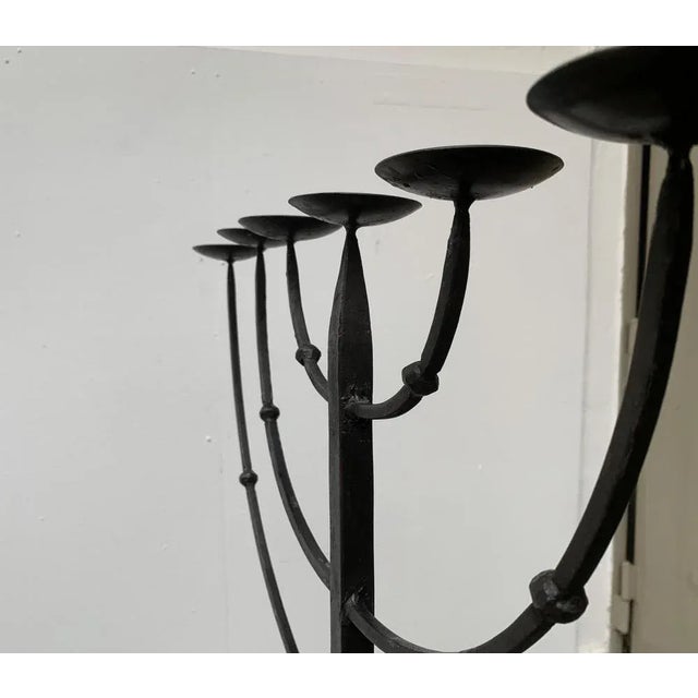 Brutalist Wrought Iron Candleholder For Sale - Image 17 of 18