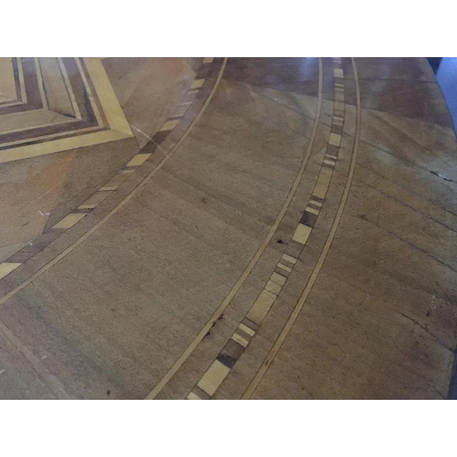 19th Century Louis Philippe Sorrento Walnut Parquetry Center Table For Sale - Image 3 of 10