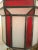1990s Art Deco-Style White Milk & Red Glass & Bronze Chandelier, Pendant or Lantern For Sale - Image 14 of 18