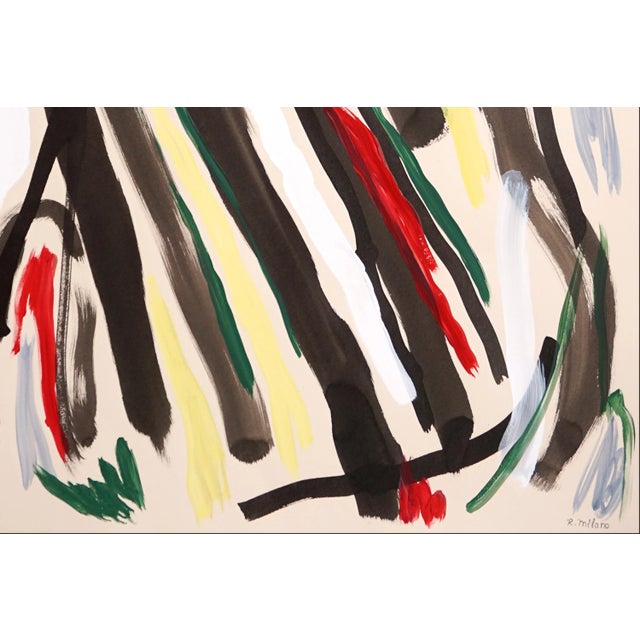 2020s 2023, Abstract Expressionist Painting in Red and Yellow, "The Bullfight" by Romina Milano For Sale - Image 5 of 7