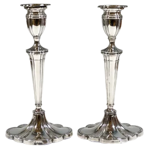 20th Century Silver 925 Candleholders, London, England, 1960s, Set of 2