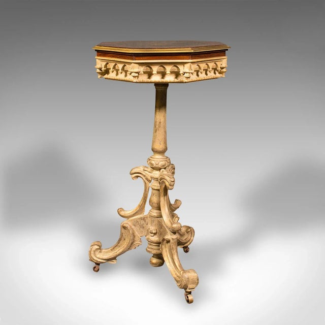 1900s Antique Victorian Decorative Side Table For Sale - Image 6 of 13