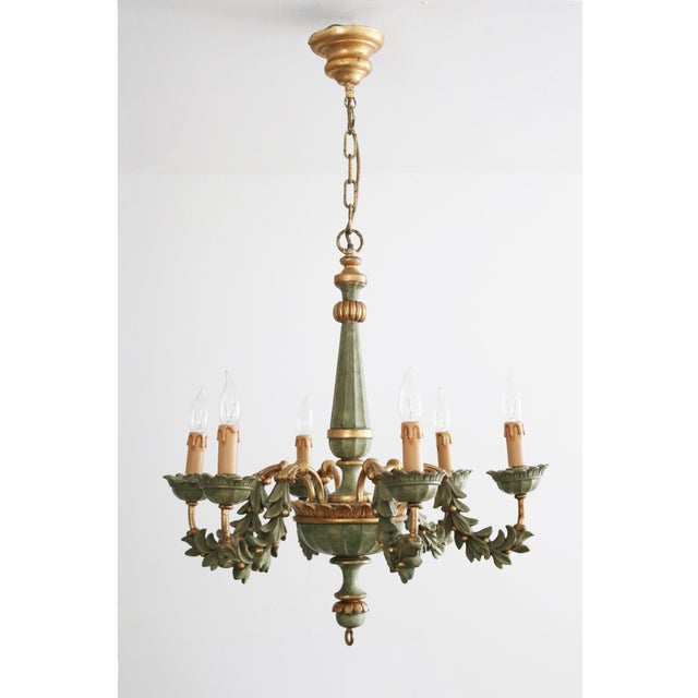 Hand-Carved Florentine Chandelier, 1970 For Sale - Image 13 of 13