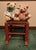 Vintage or Antique (Unknown Age) Toddler Rocking Chair With Fabric Covered Seat For Sale - Image 9 of 9