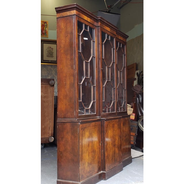 Vintage 1950s Mahogany Baker Furniture Dining Room Breakfront