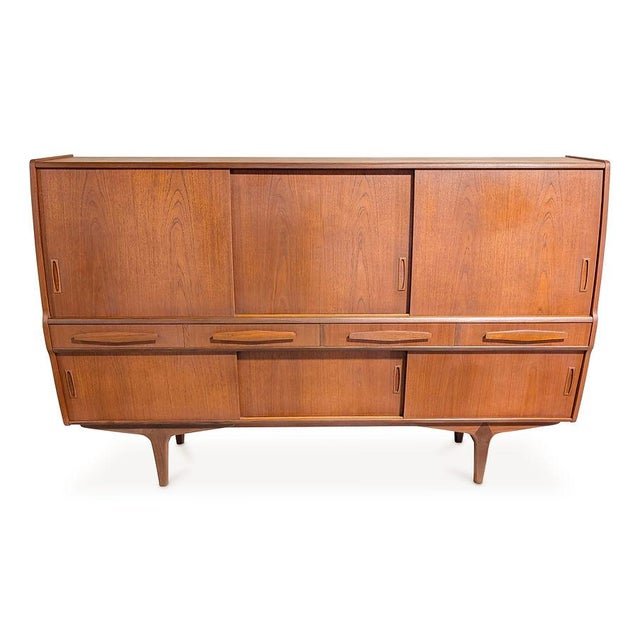 Wood 1950s Teak Credenza by Poul Jessen For PMJ Viby, Attributed For Sale - Image 7 of 10