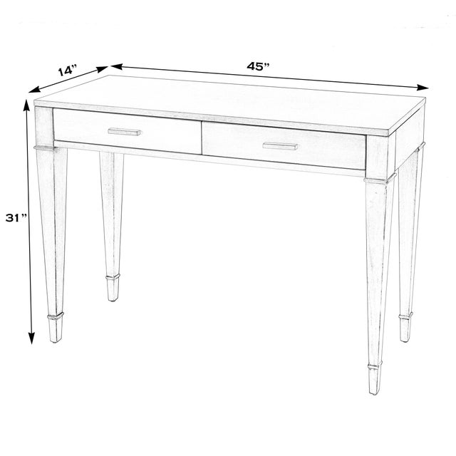 Mid-Century Modern Kai 45 in. W Rectangular Wood 2 Drawer Console Table, Antique Cherry For Sale - Image 3 of 9