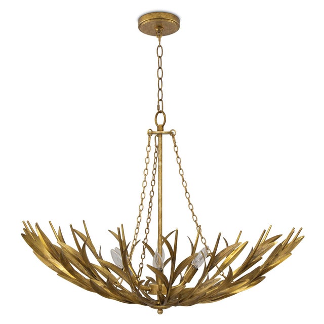 Cast reeds form a supportive basket for this six-light fixture, with its botanical influence and traditional feel. The...