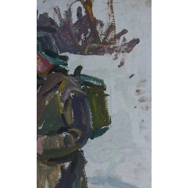 Realism Soviet Art Soldier Portrait, Original Oil Painting by Smirnov, 1970s 79-49 For Sale - Image 3 of 6