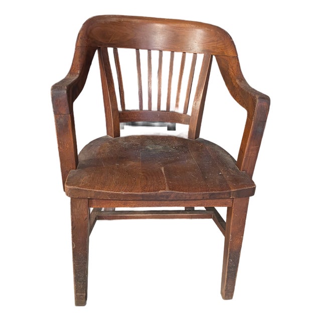 Antique Government Bankers Chair Bureau of Accounts For Sale