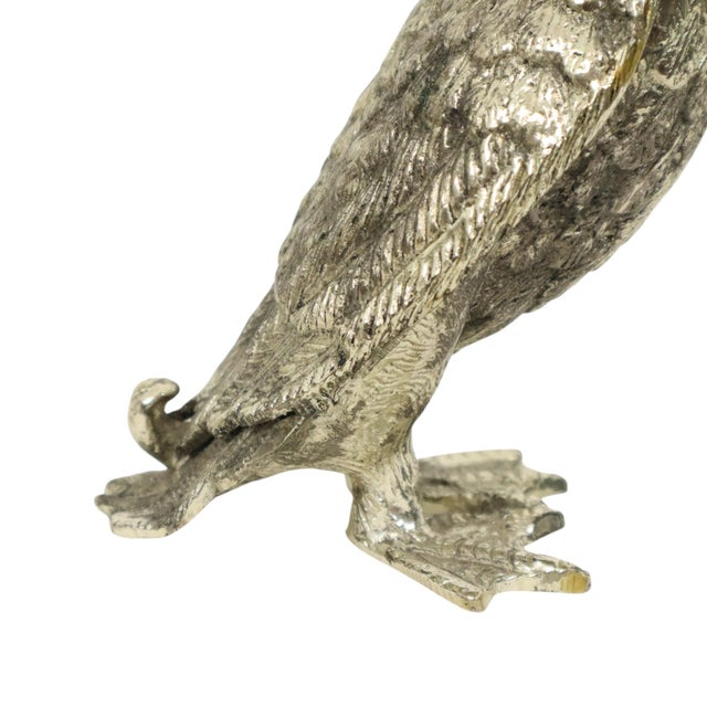 Metal Silver-Colored Duck Sculpture in the style of Mauro Manetti, 1970s For Sale - Image 7 of 11