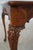 Brown Vintage Leather Top Louis XV Style Carved Table W. 4 Chairs For Sale - Image 8 of 18